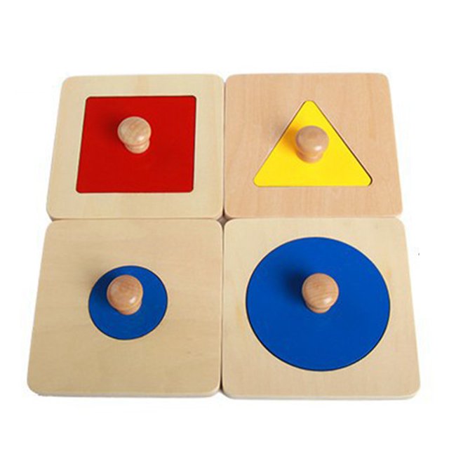 Puzzle Toy Set Geometric Figure Matching Wood Puzzle Learning Toy for Children