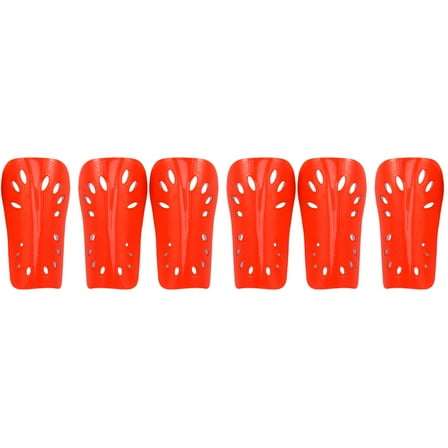 3 Pairs Red Shin Guards Soccer Protective Gear Child