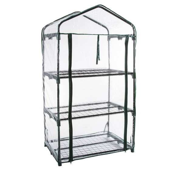 Rolling Greenhouse 3 Tier Portable Plants Shelf Indoor Outdoor Grow House