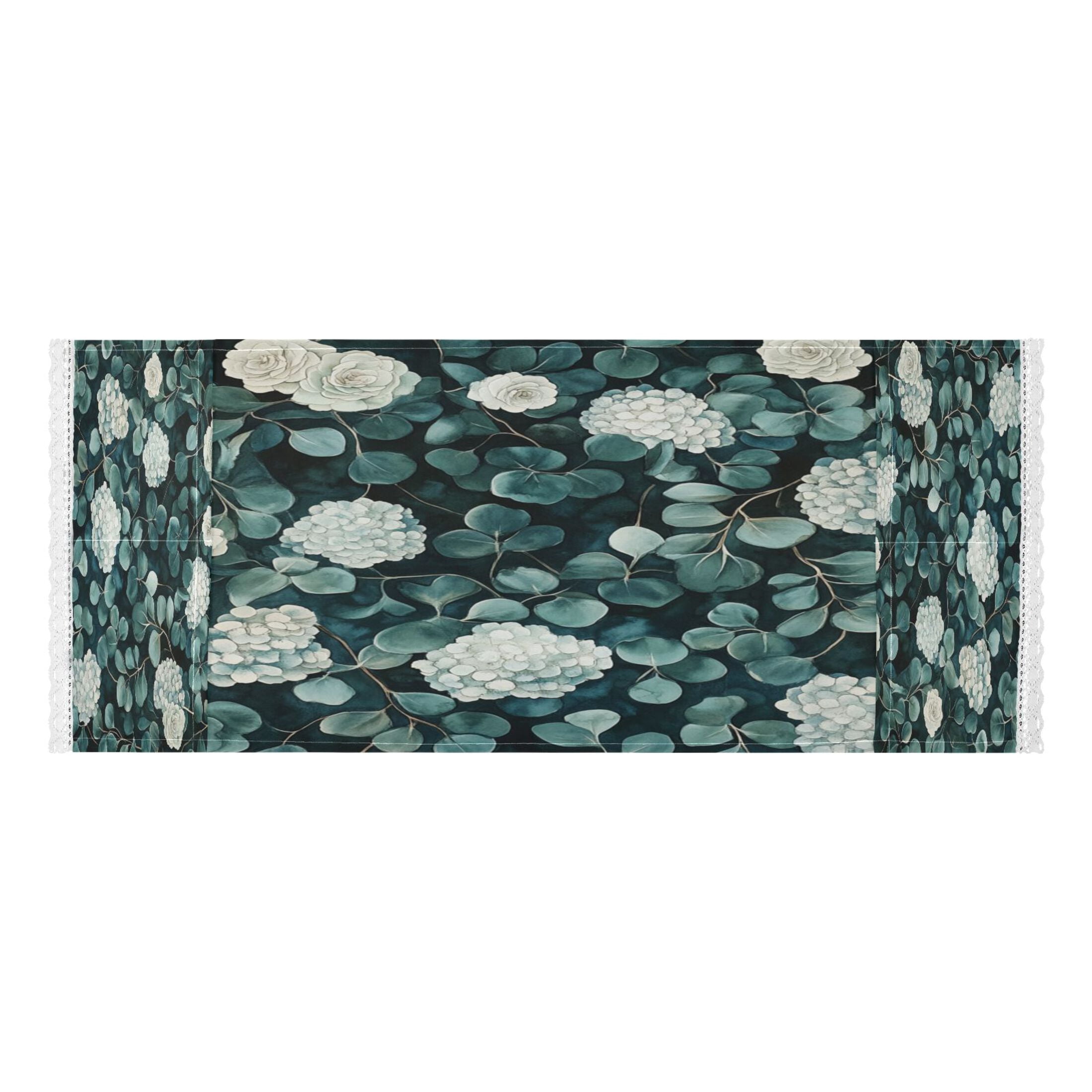 Eucalyptus Leaves PatternWasher and Dryer Covers Dust-Proof and Oil Resistant Fridge Cover with 4 Storage Pockets Washing Machine Top Cover for Laundry Kitchen Home 51.2 x 22 In