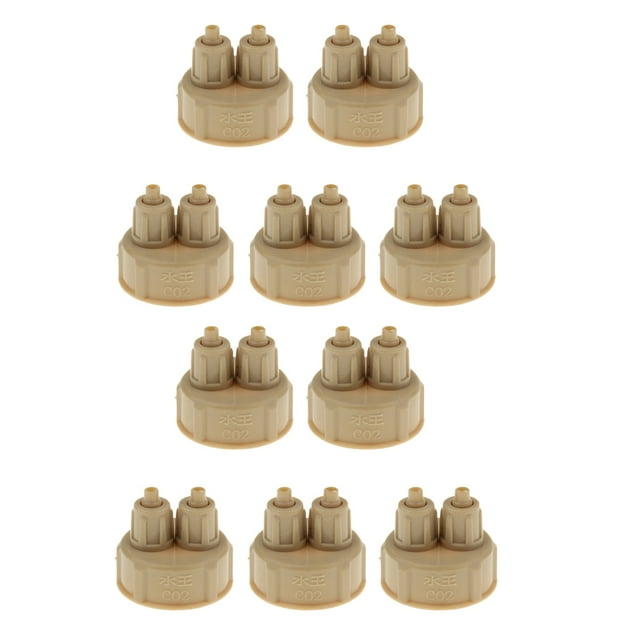 10x Kit de sistema de CO2 para acuario DIY Generador botella Suministros para de peces Beige