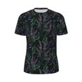 thumbnail image 5 of Wukai Lavender Flowers Print Men's Short-Sleeved Mesh T-Shirt,Quick-Dry Short Sleeve Workout T-Shirt-XX-Large, 5 of 8