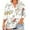 White, variant on Ruimatai Women's Plus Size Floral Print V-Neck 3/4 Sleeve Blouse Loose Casual Comfortable Tunic Top