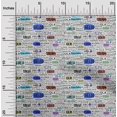 thumbnail image 2 of oneOone Silk Tabby Medium Blue Fabric Writing Text Sewing Craft Projects Fabric Prints By Yard 42 Inch Wide, 2 of 4