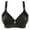 Black, variant on Cotton Bralettes for Women No Underwire Bra Feature V-Neck Padded Bra Style W-813 Black 80