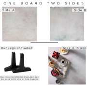 V-FLAT WORLD Duo Board - Double Sided Backdrop Board Surface Food & Product Photography - Legs Included Made in USA (24 x 24 inches, RosØ Hue/Washed Pigment)