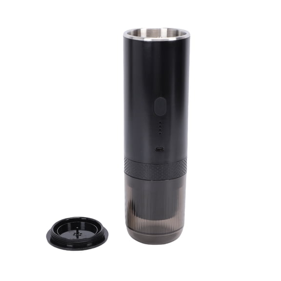 Suodoka Portable Coffee Maker Grind Coffee and Capsules 2 in 1 Wireless Heating Machine 20BAR Pressure Rechargeable Home Travel Black