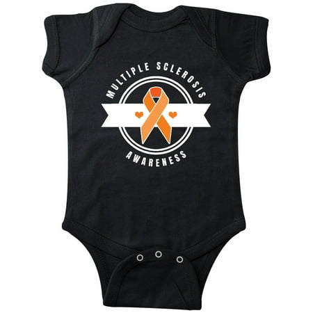 

Inktastic Multiple Sclerosis Awareness with Orange Ribbon and Banner Gift Baby Boy or Baby Girl Bodysuit