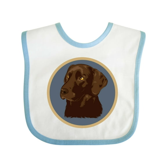 Inktastic Labrador Retriever Chocolate Lab Dog Boys or Girls Baby Bib