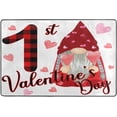 thumbnail image 4 of SKYSONIC Valentine Gnome Watercolor Non-Slip Area Rug, Cute Love Heart Floor Carpet Comfort Floor Mats Decor for Indoor Front Porch,Living Room, Bedroom,Kitchen,72"x48", 4 of 5