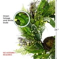 thumbnail image 6 of Northlight Bird's Nest in Mixed Foliage Artificial Spring Wreath  - 24", 6 of 9