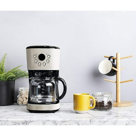 HADEN 12-Cup Programmable Coffee Maker with Strength Control and Timer - Putty