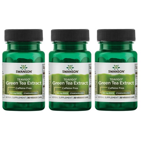 Swanson Teavigo Green Tea Extract 30 Veg Caps 3 Pack