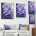 thumbnail image 4 of Designart "Mysterious Lavender Blossoms I" Violets Floater Framed Canvas Art Print, 4 of 5