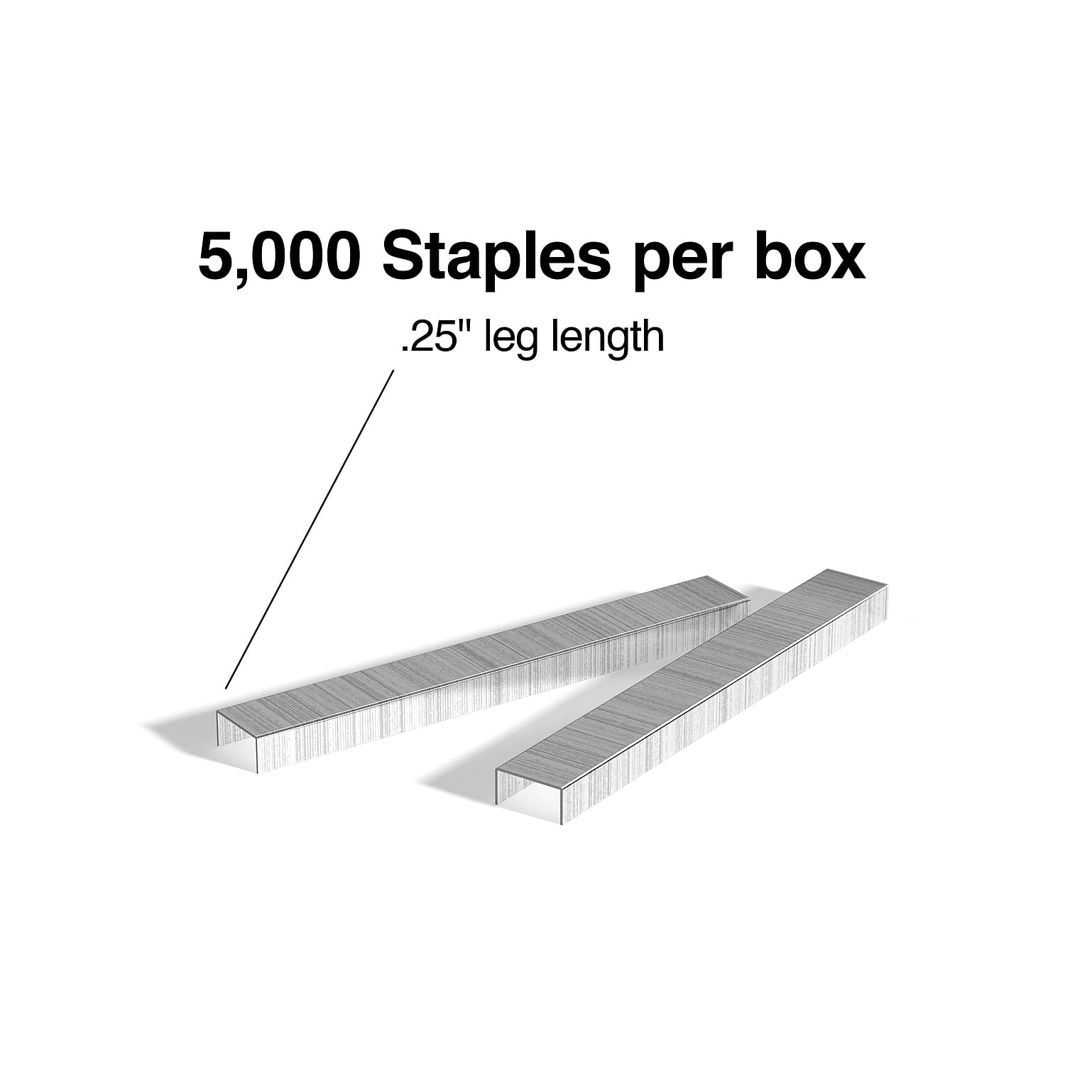 TRU RED Standard Staples 1/4' Leg Length 5000 Staples/Box TR58090