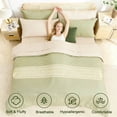 thumbnail image 5 of BDEUS 7 Pieces Comforter Set Queen，Bed in A bag，All Seasons Bedding sets with Comforter,Fitted Sheet,Flat Sheet,Pillowcases & Shames，Sage green, 5 of 11