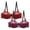 Hot Pink, variant on Feancey 2 Pack Push Up Bras for Women Lace Embroidered Plus Size Bra Semi See Through Underwire Brassiere Support Lift Up Bralettes Blue L