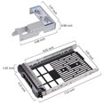 thumbnail image 4 of 3pcs 3.5 Inch Hard Drive Tray for PowerEdge Servers - with 2.5 Inch HDD Adapter NVMe SSD Bracket, 4 of 8