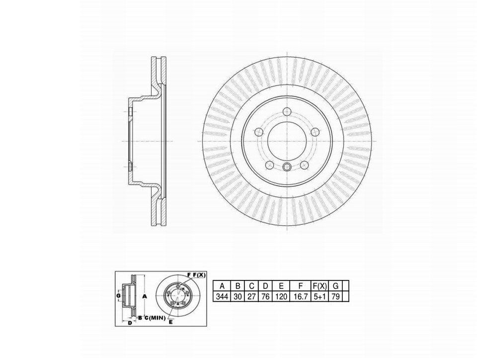 Winstop Brake Rotor, Front WS248170, Land Rover Range Rover 2009-2006