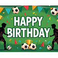 thumbnail image 4 of Soccer Themed Birthday Banner with Colorful Dots and Flags Background Party Decoration for Photography Props Birthday Party Supplies Backdrop Decor, 4 of 7