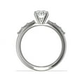 thumbnail image 2 of 1.10 Ct Brilliant Oval Cut Natural Diamond Elegant Solitaire with Accents Wedding Ring for her Solid 14K White Gold Size 6, 2 of 6