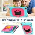 thumbnail image 3 of For Samsung Tab A 8.0 /T290 360 Degree Rotation Turntable Contrast Color Robot Shockproof Silicone, 3 of 8
