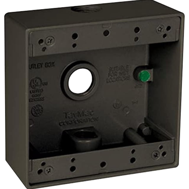 Caja de conexiones TayMac DB350Z 11 x 11 cm resistente a la intemperie color bronce