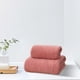 thumbnail image 4 of Juego de toallas de vellón coral de 2 piezas | Toalla de baño y toalla facial ultra suave y altamente absorbente | Duradero, resistente a la decoloración | Verde, Rosa, Café, Azul | 35x75cm,, 4 of 6