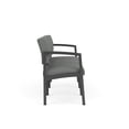 thumbnail image 4 of Lenox Steel Reception Waiting 3-Seat Sofa / Charcoal Steel / Light Gray, 4 of 5