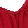 thumbnail image 2 of Camisas holgadas de chifón con hombros descubiertos y manga con y cuello en V de verano para mujer Rojo M Yuyangstore Camiseta de mujer con hombros descubiertos, 2 of 8