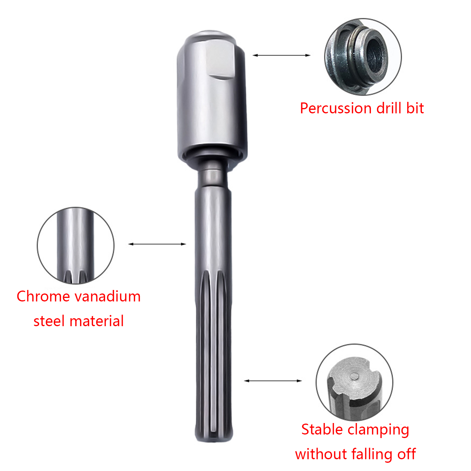 MOMOJIA Electric Hammer Drill Adapter Practical Impact Drill Bits Converter for Industry