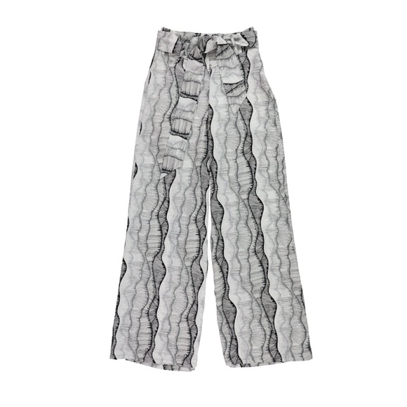 Pantalones de pierna ancha casuales bar III para mujer negro extra pequeño