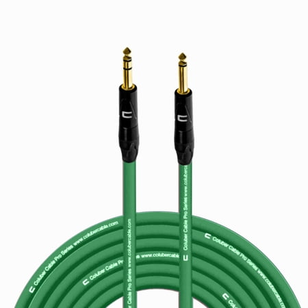 Coluber Cable 1/4" TRS Male to 1/4" TS Male Pro 3-Pin Microphone Connector
