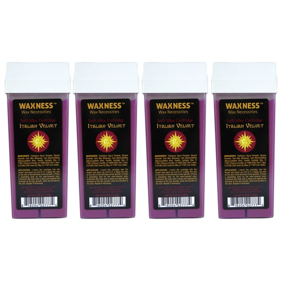 Waxness Wax Necessities Polymer Blend Luxury Italian Velvet Soft Wax Cartridge 3.38 oz 100 g Pack of 4