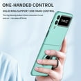 thumbnail image 6 of Compatible with Galaxy Z Flip 3 Case with Ring Grip Anti-Drop, Allytech Ultra Slim Matte PC All-Inclusive Protection Finger Ring Holder Car Mount Supported Stand Case for Samsung Z Flip3 2021, Skyblue, 6 of 9