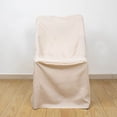 thumbnail image 7 of BalsaCircle Lifetime Folding Chair Cover Slipcovers Solid Polyester Beige, 7 of 7