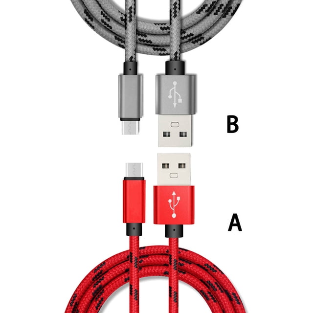 Inteprter Cable USB C, cargador rápido, cable de carga trenzado de nailon tipo C para Cable A52 A72 S10, Cables Usb tipo C Teléfono y Comunicación Oro tirano
