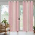 thumbnail image 3 of Outdoor Curtains for Patio Waterproof, Pink Beige Striped Windproof Pravicy Outside Porch Blackout Curtain, Modern Farmhouse Retro Lines Sun Blocking Grommets Curtains for Cabana Gazebo 54"x84", 3 of 9