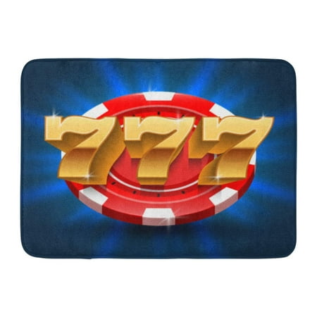GODPOK Colorful Flat Lucky 777 Numbers Win Slot Gambling and Casino Concept in Gamble Game Jackpot Chance Rug Doormat Bath Mat 23.6x15.7