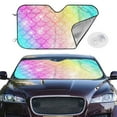 thumbnail image 2 of Balery Fish Scale Windshield Sun Shade, Car Front Window Sunshade Cover ,Automotive Interior Portected Blocks Uv Rays For Car Pickup Truck Suv Accessories- Medium, 2 of 7