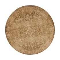 HomeRoots 352532 7 ft. 7 in. Round Polypropylene Beige Area Rug