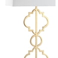 thumbnail image 3 of JONATHAN Y Selina 32" Iron Ogee Trellis Modern LED USB Table Lamp, Gold, JYL3071A, 3 of 4