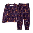 thumbnail image 4 of Miaoju Halloween Pajamas Print Long Sleeve Top Pants Pajama Set Comfy Sports Top 2 Piece Sets Pajamas, 4 of 5