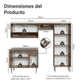 thumbnail image 3 of Cocina Integral 229cm con Fregadero Emilly Madesa 10 Marrón/Negro, 3 of 10