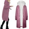 thumbnail image 2 of WEAIXIMIUNG Custom Sweatshirts Design Your Own Coat for G Womens Hoodies Coat Fall Winter Warm Pockets Drawstring Zipper Open Thin Hooded Jackets Long Cardigans Tops Outwear, 2 of 9