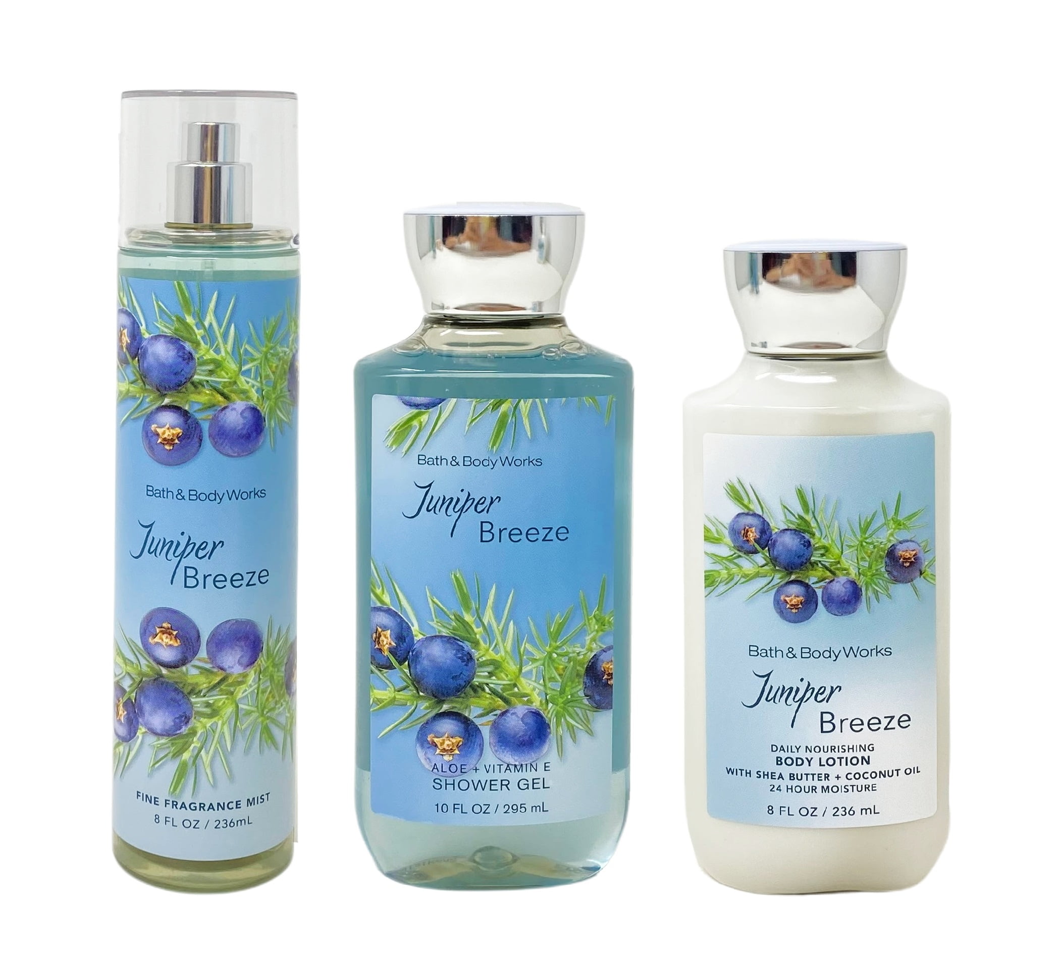 Bath and Body Works Juniper Breeze Duo Bundle Shower Gel and Body