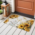 thumbnail image 4 of Entryway Rug 2'x3', Farmhouse Sunflower Small Rug for Kitchen Bathroom Door Mat Indoor Entrance, Vintage Daisy Butterflies Gray Wood Non-Slip Area Rugs Floor Mats Carpet Front Door Rugs, 4 of 8