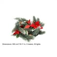 thumbnail image 3 of CuiLiyq Christmas Poinsettia Garland, 9.84 FT Artificial Garlands with 30 LED Lights, Battery Operated, Poinsettia String Lights, Light up for Xmas Home Decor, 3 of 9