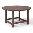 thumbnail image 4 of WestinTrends Malibu Kids 5-Piece HDPE Outdoor Patio Round Dining Table and Chairs Set, Dark Brown, 4 of 15