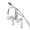 Chrome, variant on Kingston Brass AE8400RX Belknap Three-Handle 2-Hole Deck-Mount Clawfoot Tub Faucet with Hand Shower in Matte Black